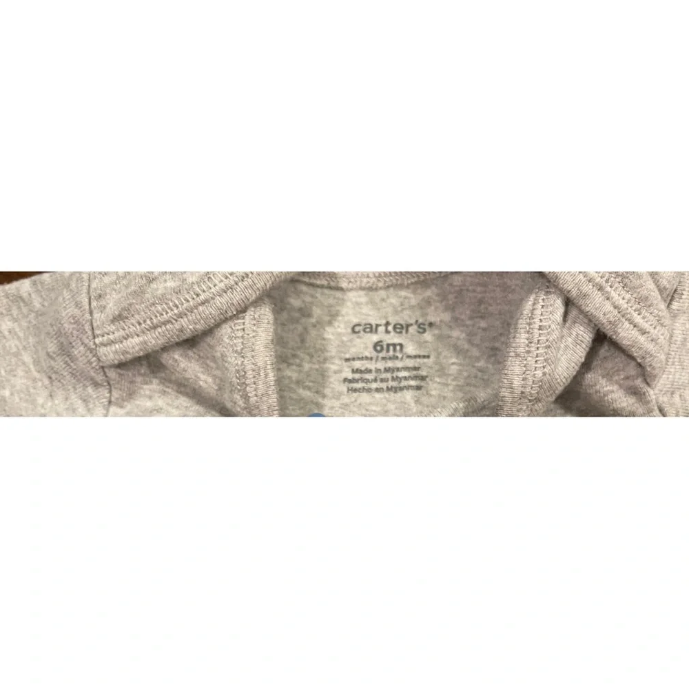 CARTERS Gray One Piece Romper with Playful Animal Prints - Picture 4 of 4